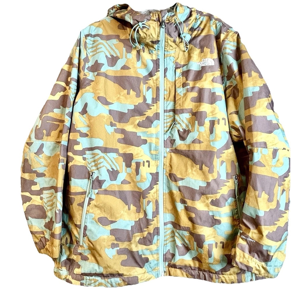 The North Face Printed Alta Vista Waterproof Dryvent Hooded Rain Wind Jacket 2XL